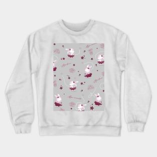 Magic moments with cute bunnies grey Crewneck Sweatshirt